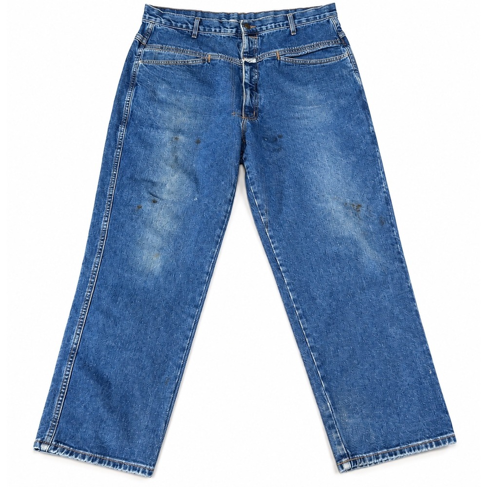Marithe Francois Girbaud Baggy Jeans Mens 40x30 Stone Wash Blue Denim Vintage